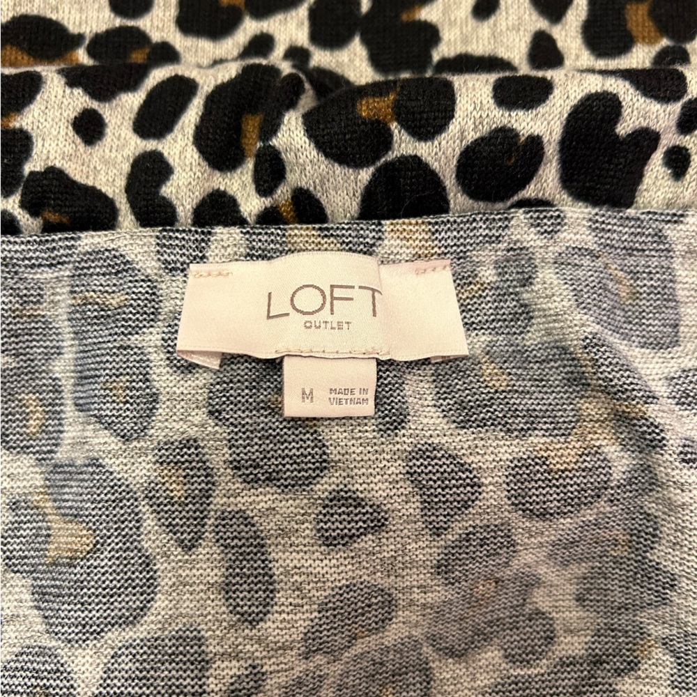 Loft Leopard Print Sweater, Medium - image 5